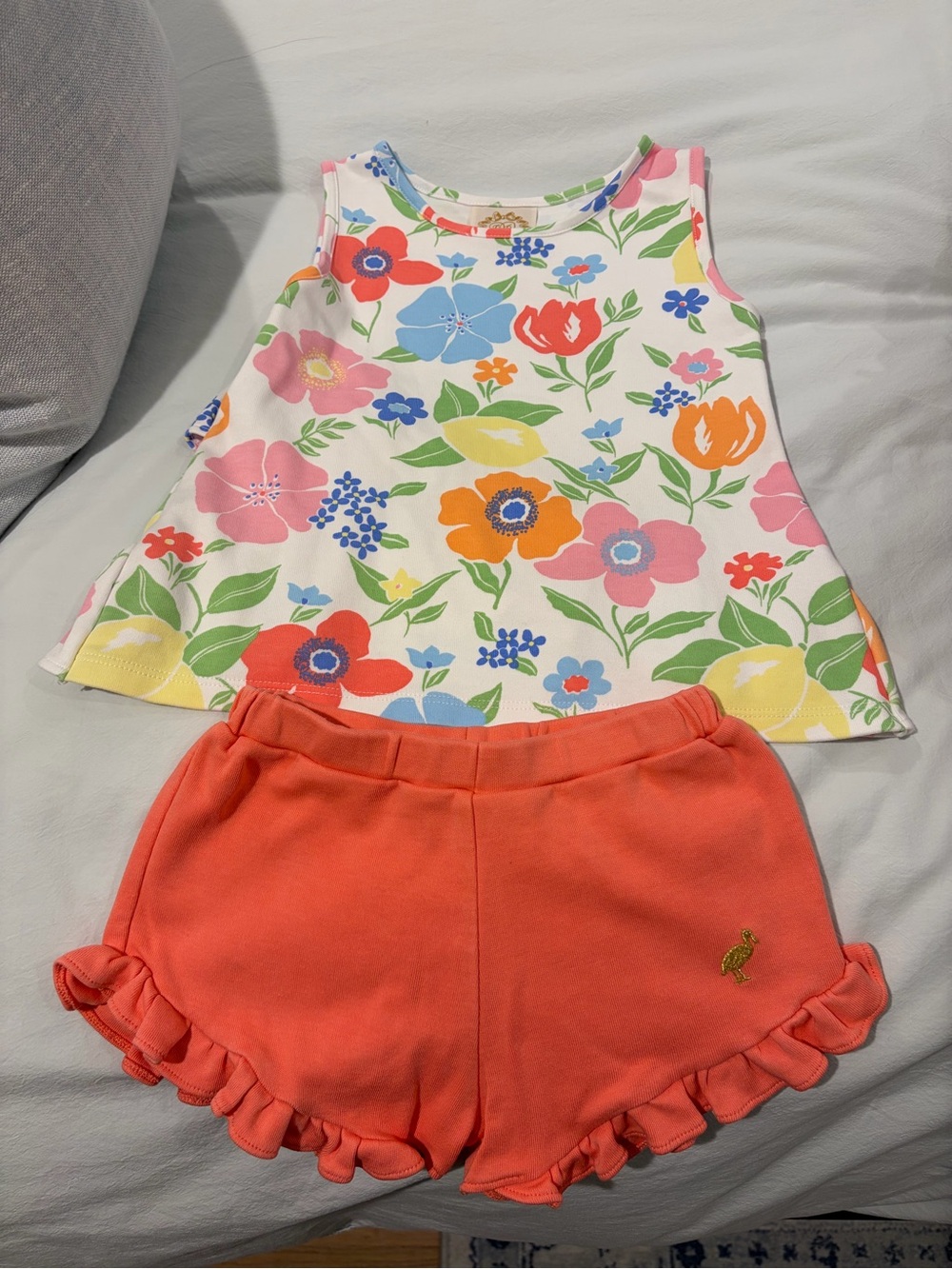 TBBC Beaufort Bonnet Girls Set Coral Excellent Two Diff Sizes